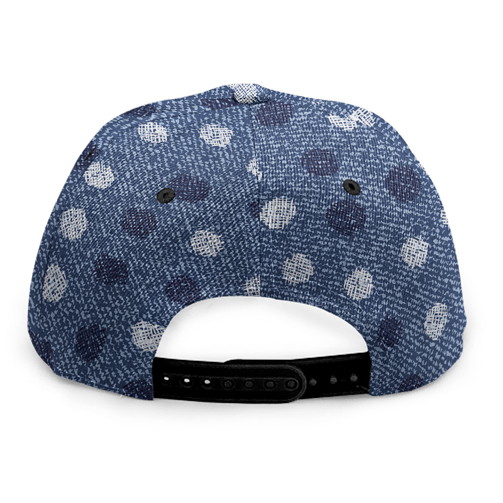 Cute Polka Dot Denim Jeans Pattern Print Snapback Cap