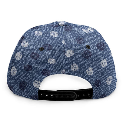 Cute Polka Dot Denim Jeans Pattern Print Snapback Cap