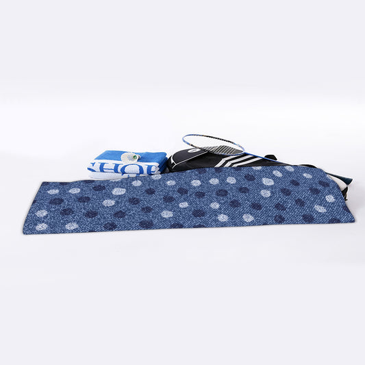 Cute Polka Dot Denim Jeans Pattern Print Sports Towel