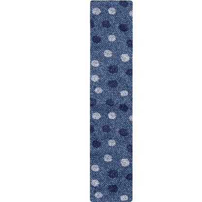Cute Polka Dot Denim Jeans Pattern Print Table Runner