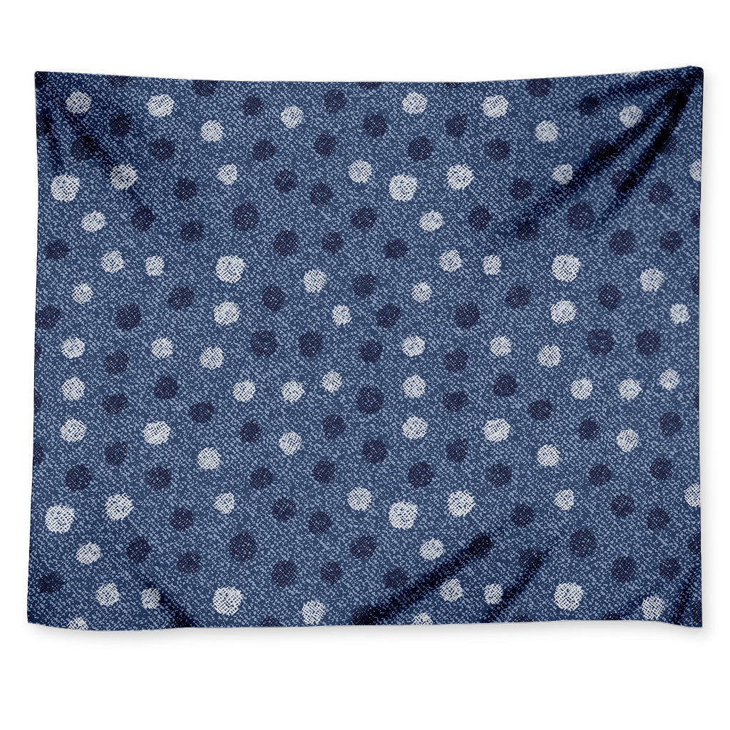 Cute Polka Dot Denim Jeans Pattern Print Tapestry