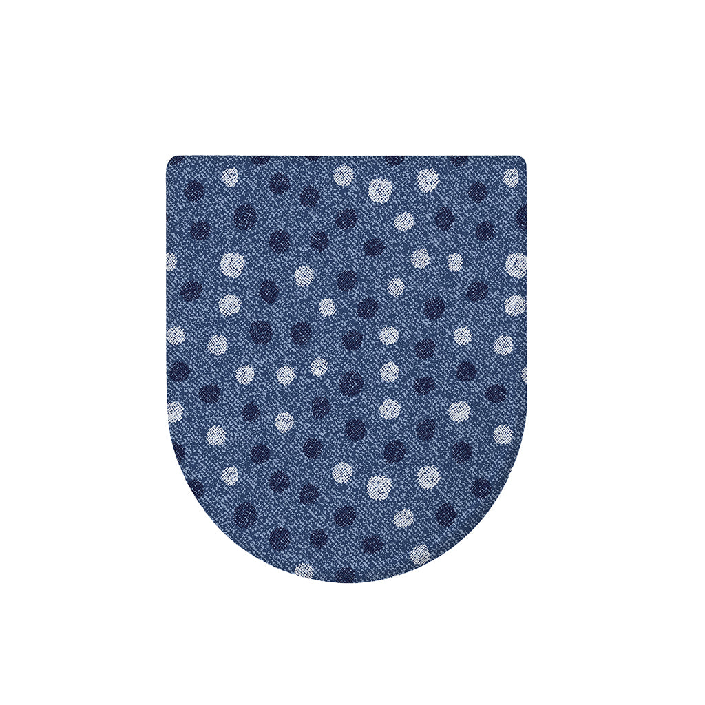 Cute Polka Dot Denim Jeans Pattern Print Toilet Lid Cover