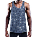 Cute Polka Dot Denim Jeans Pattern Print Men's Workout Tank Top