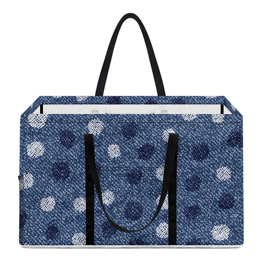 Cute Polka Dot Denim Jeans Pattern Print Utility Tote Bag