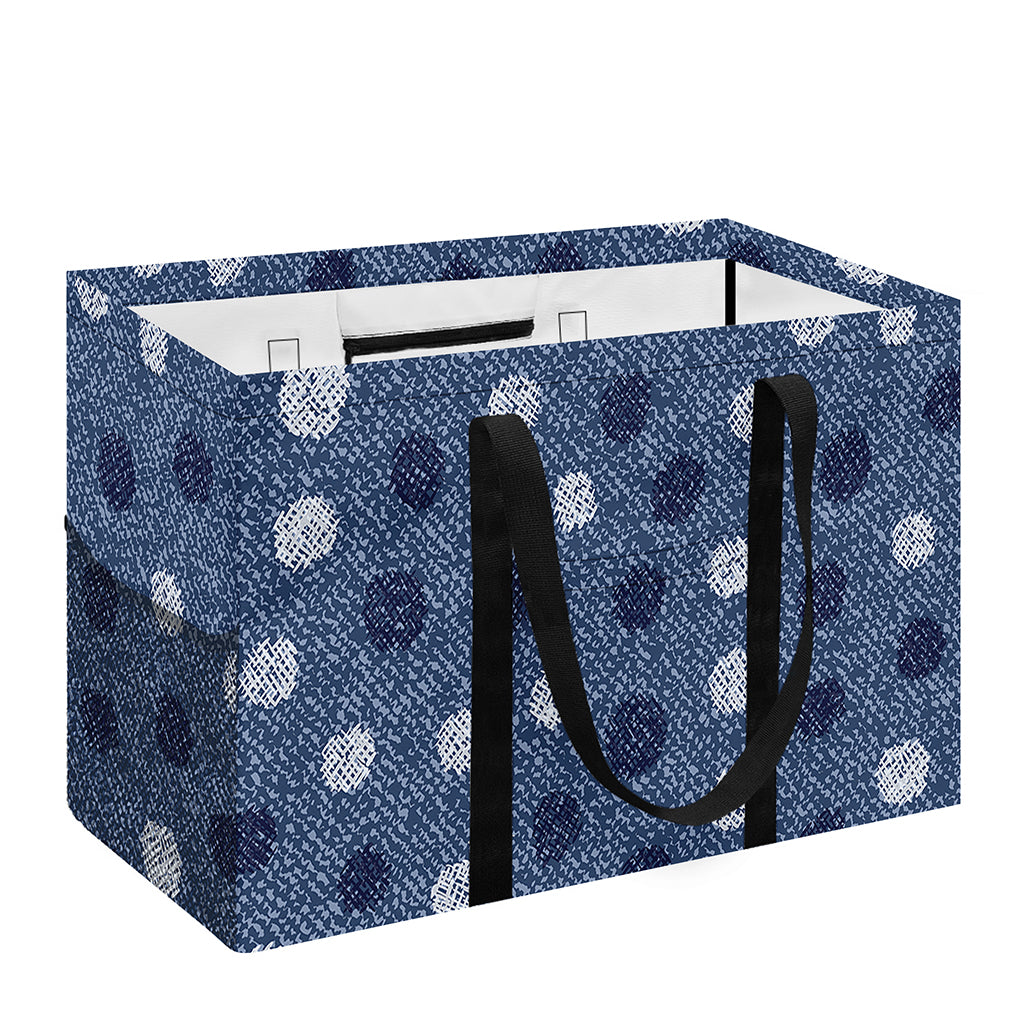 Cute Polka Dot Denim Jeans Pattern Print Utility Tote Bag