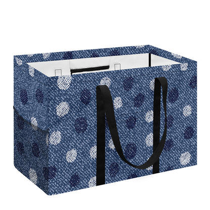 Cute Polka Dot Denim Jeans Pattern Print Utility Tote Bag