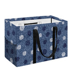 Cute Polka Dot Denim Jeans Pattern Print Utility Tote Bag