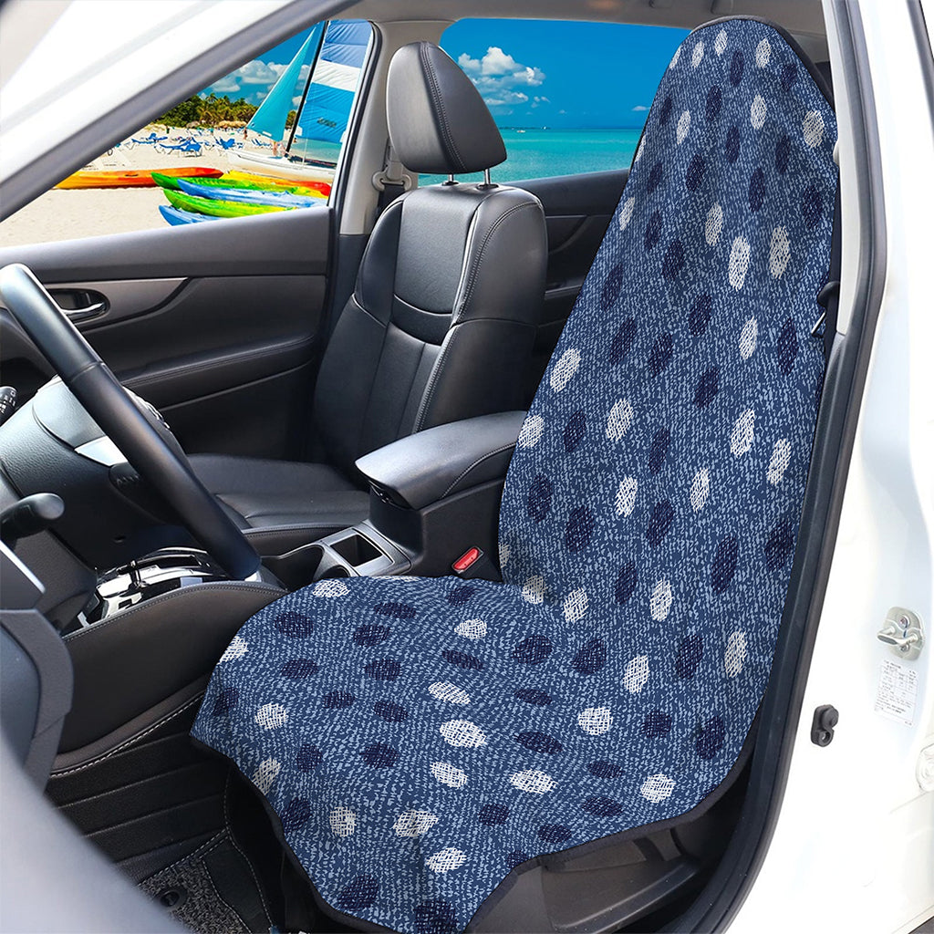 Cute Polka Dot Denim Jeans Pattern Print Waterproof Car Seat Cover