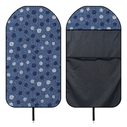 Cute Polka Dot Denim Jeans Pattern Print Waterproof Car Seat Cover