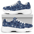 Cute Polka Dot Denim Jeans Pattern Print White Chunky Shoes