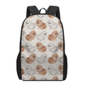 Cute Pomeranian Pattern Print 17 Inch Backpack