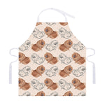 Cute Pomeranian Pattern Print Adjustable Apron