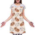 Cute Pomeranian Pattern Print Adjustable Apron