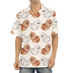 Cute Pomeranian Pattern Print Aloha Shirt