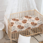 Cute Pomeranian Pattern Print Baby Crib Sheet