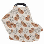 Cute Pomeranian Pattern Print Baby Seat Cover