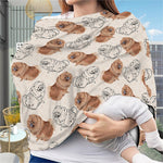 Cute Pomeranian Pattern Print Baby Seat Cover