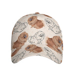 Cute Pomeranian Pattern Print Baseball Cap