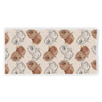 Cute Pomeranian Pattern Print Beach Towel