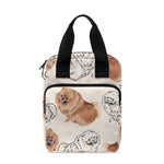 Cute Pomeranian Pattern Print Bible Tote Bag