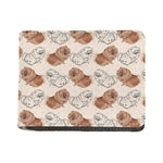 Cute Pomeranian Pattern Print Bifold Wallet