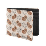 Cute Pomeranian Pattern Print Bifold Wallet