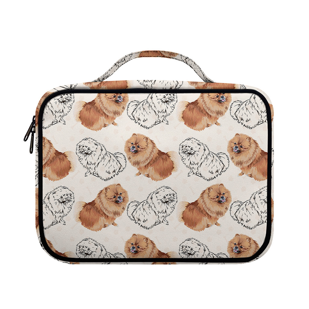 Cute Pomeranian Pattern Print Briefcase Bible Bag