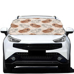 Cute Pomeranian Pattern Print Car Windshield Snow Cover