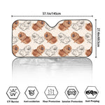 Cute Pomeranian Pattern Print Car Windshield Sun Shade