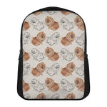 Cute Pomeranian Pattern Print Casual Backpack
