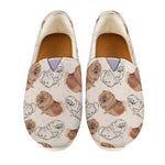 Cute Pomeranian Pattern Print Casual Shoes