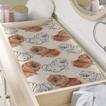 Cute Pomeranian Pattern Print Changing Pad Cover