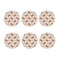 Cute Pomeranian Pattern Print Coaster Set
