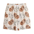 Cute Pomeranian Pattern Print Cotton Shorts