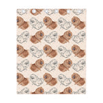 Cute Pomeranian Pattern Print Curtain