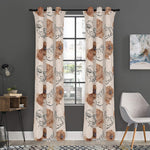 Cute Pomeranian Pattern Print Curtain