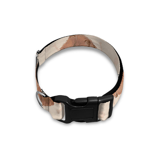 Cute Pomeranian Pattern Print Dog Collar