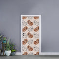 Cute Pomeranian Pattern Print Door Sticker