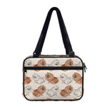 Cute Pomeranian Pattern Print Double Strap Bible Bag