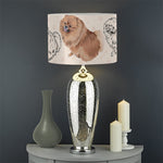 Cute Pomeranian Pattern Print Drum Lamp Shade