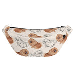 Cute Pomeranian Pattern Print Fanny Pack