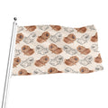 Cute Pomeranian Pattern Print Flag