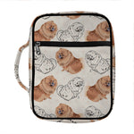 Cute Pomeranian Pattern Print Front Pocket Bible Bag