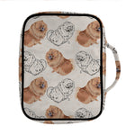 Cute Pomeranian Pattern Print Front Pocket Bible Bag
