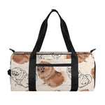 Cute Pomeranian Pattern Print Gym Bag