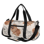 Cute Pomeranian Pattern Print Gym Bag