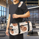 Cute Pomeranian Pattern Print Gym Bag