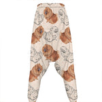 Cute Pomeranian Pattern Print Hammer Pants
