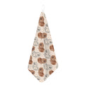Cute Pomeranian Pattern Print Hand Towel