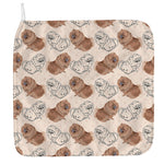 Cute Pomeranian Pattern Print Hand Towel